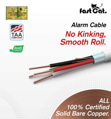 18 AWG Alarm & Security Cable, Pure Copper, Unshielded, CMR - UL Listed