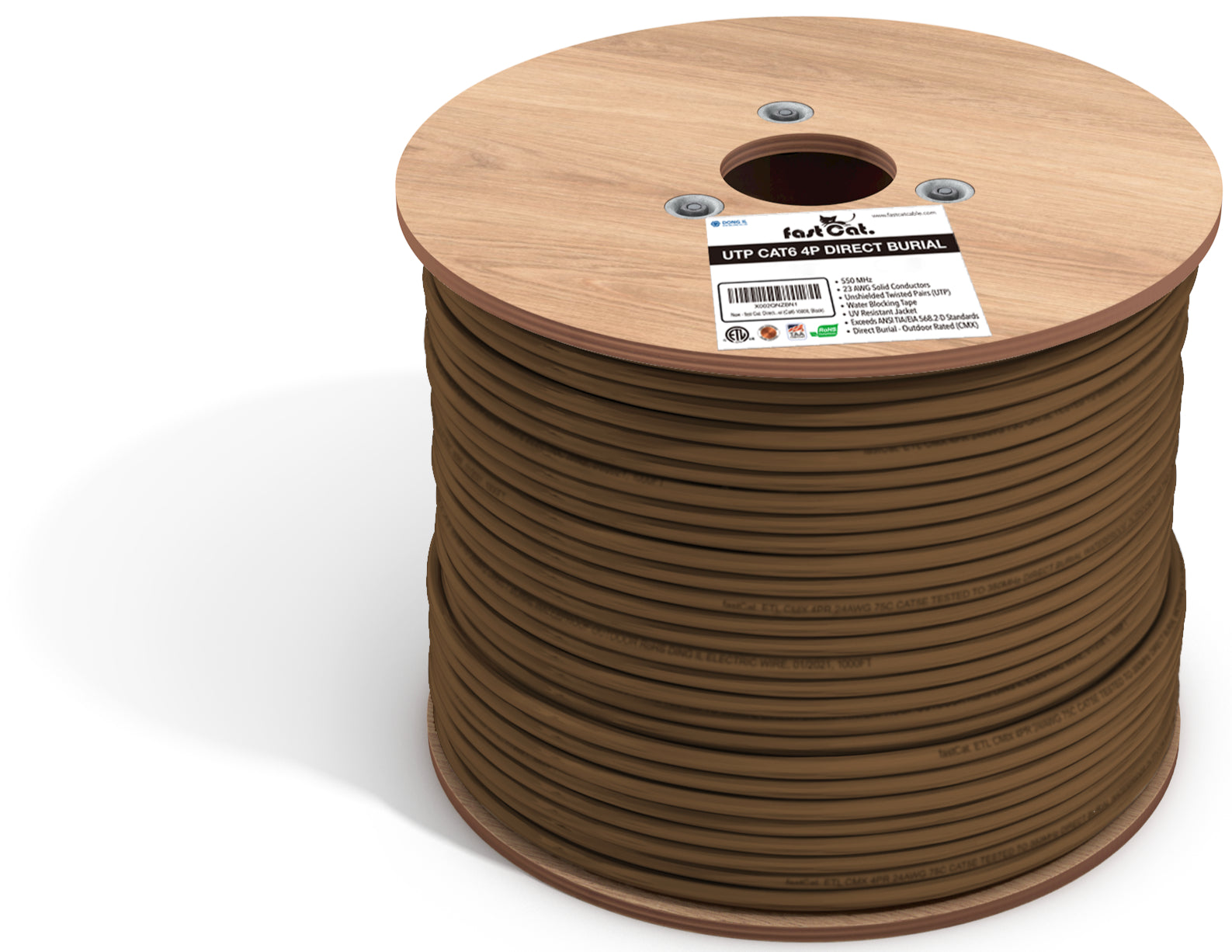 100 Ft. CAT6 (550MHz) Outdoor Direct Burial Network Cable - Black 100 Ft. CAT6 (550MHz) Outdoor Direct Burial Network Cable - Black