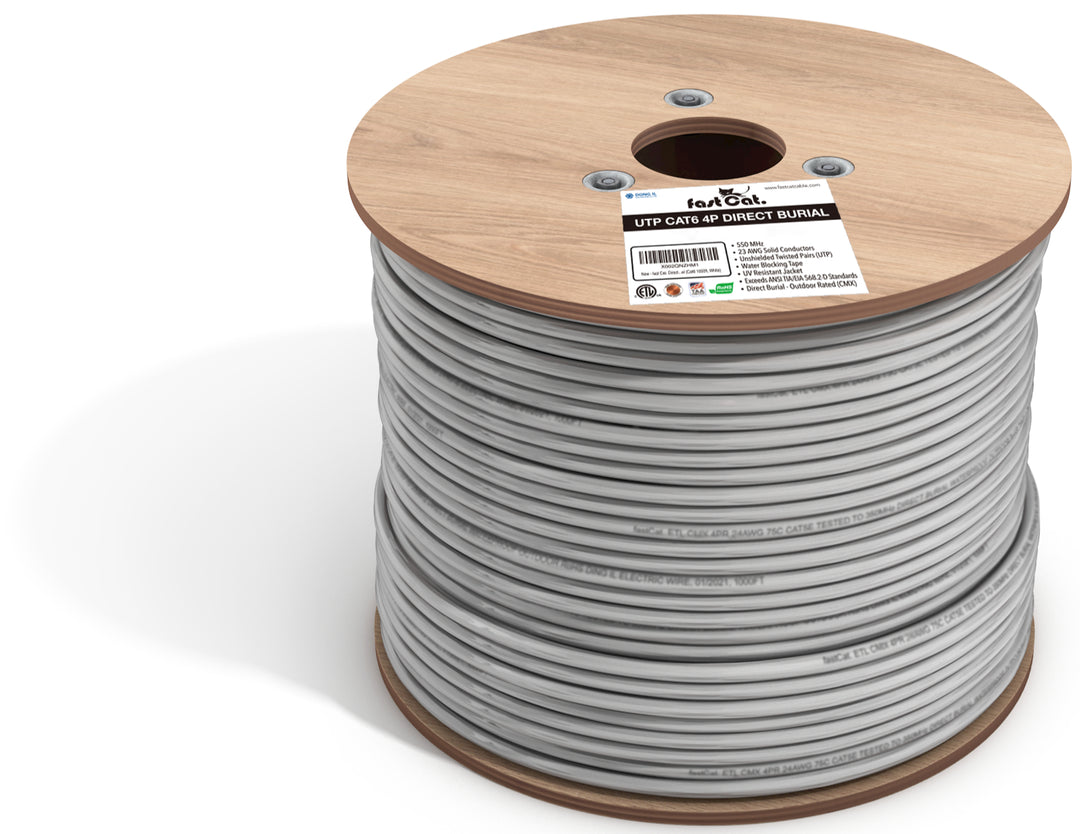 fast Cat. Cat6 Direct Burial Outdoor Ethernet Cable Waterproof